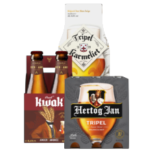 Tripel karmeliet, Pauwel Kwak of Hertog
Jan weizener, karakter, grand prestige,
bock of tripel